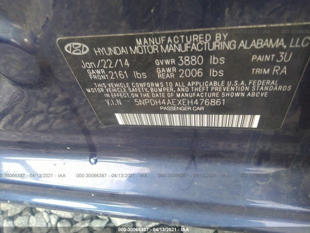 Photo 8 VIN: 5NPDH4AEXEH476861 - HYUNDAI ELANTRA 