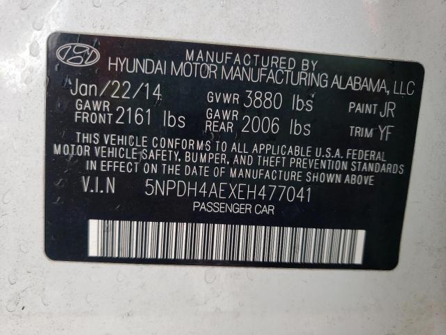 Photo 9 VIN: 5NPDH4AEXEH477041 - HYUNDAI ELANTRA SE 