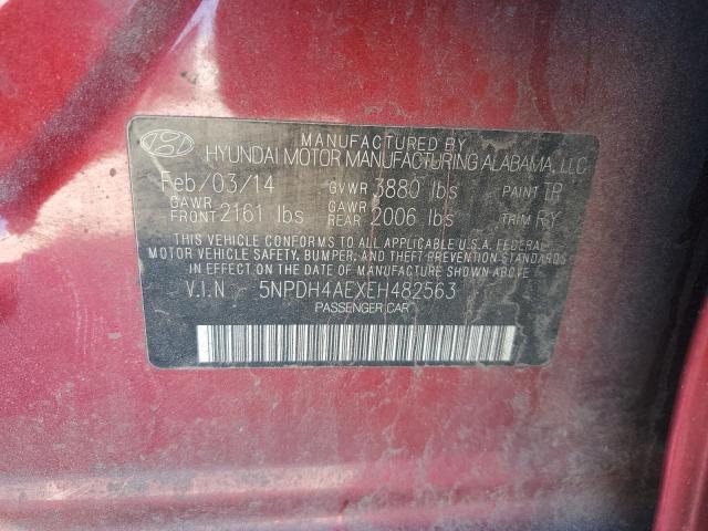 Photo 11 VIN: 5NPDH4AEXEH482563 - HYUNDAI ELANTRA SE 