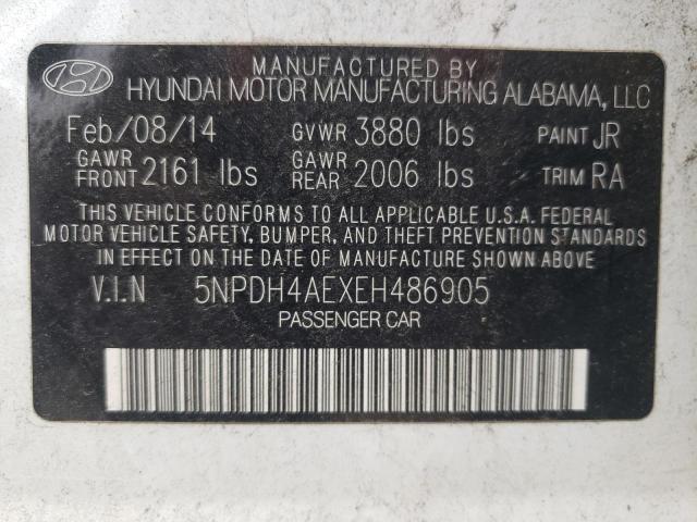 Photo 11 VIN: 5NPDH4AEXEH486905 - HYUNDAI ELANTRA 