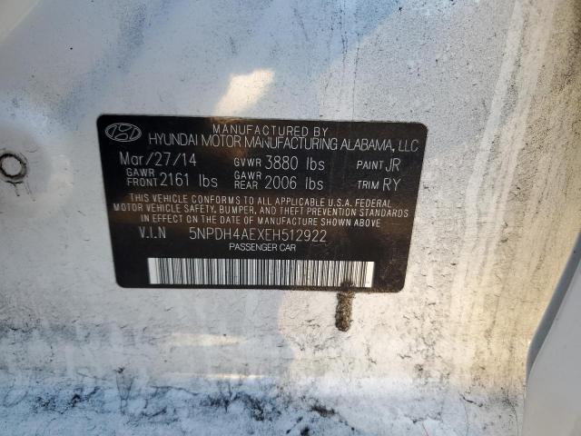 Photo 12 VIN: 5NPDH4AEXEH512922 - HYUNDAI ELANTRA SE 