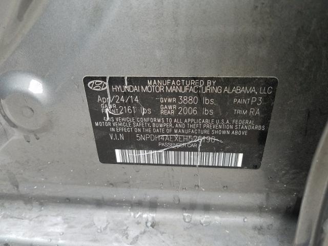 Photo 9 VIN: 5NPDH4AEXEH526190 - HYUNDAI ELANTRA SE 