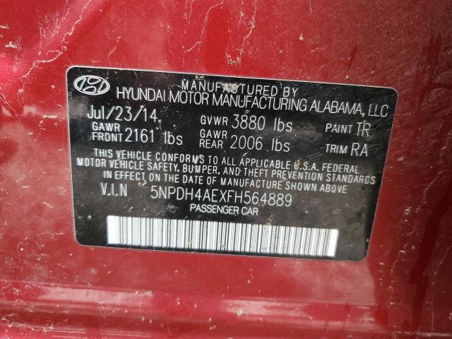 Photo 12 VIN: 5NPDH4AEXFH564889 - HYUNDAI ELANTRA 