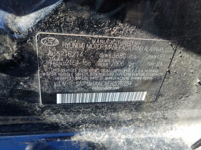 Photo 9 VIN: 5NPDH4AEXFH576251 - HYUNDAI ELANTRA SE 