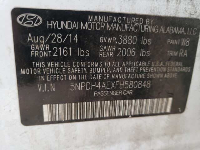 Photo 9 VIN: 5NPDH4AEXFH580848 - HYUNDAI ELANTRA SE 