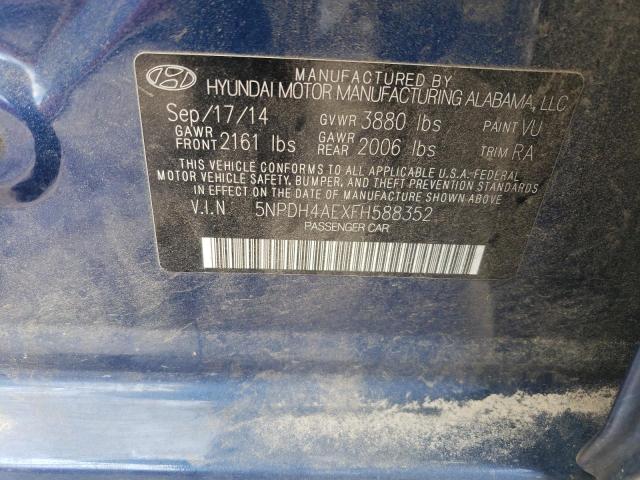 Photo 11 VIN: 5NPDH4AEXFH588352 - HYUNDAI ELANTRA SE 