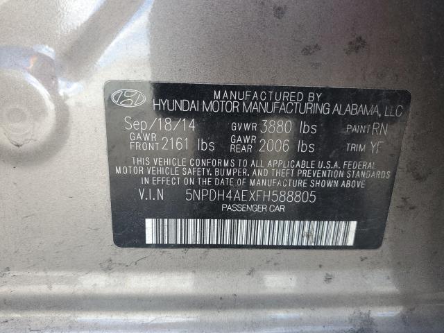 Photo 9 VIN: 5NPDH4AEXFH588805 - HYUNDAI ELANTRA SE 