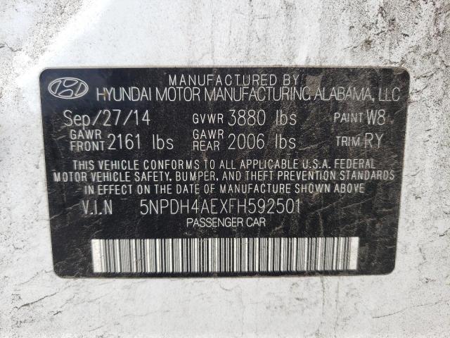 Photo 9 VIN: 5NPDH4AEXFH592501 - HYUNDAI ELANTRA SE 