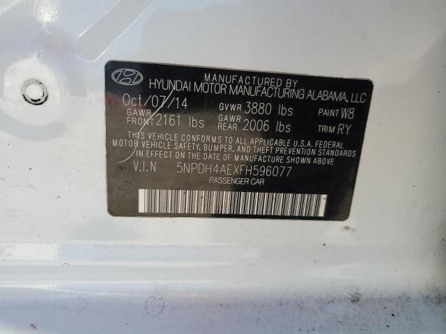 Photo 12 VIN: 5NPDH4AEXFH596077 - HYUNDAI ELANTRA SE 