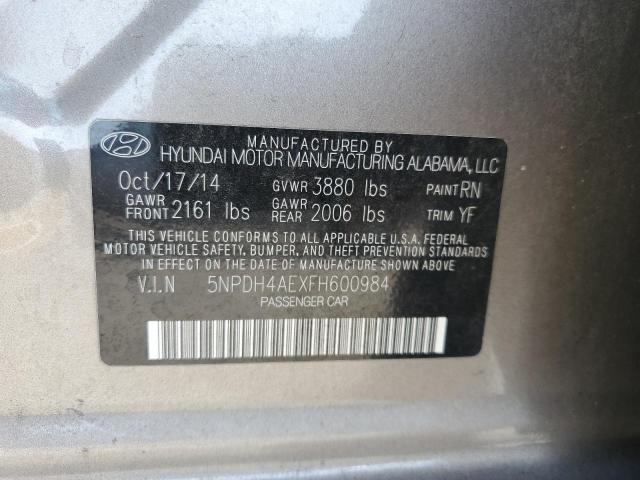 Photo 11 VIN: 5NPDH4AEXFH600984 - HYUNDAI ELANTRA SE 