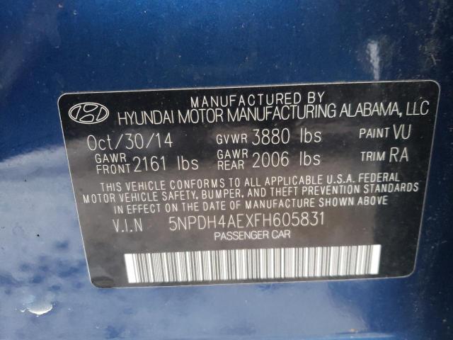 Photo 11 VIN: 5NPDH4AEXFH605831 - HYUNDAI ELANTRA 