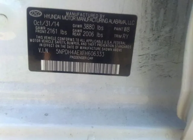 Photo 8 VIN: 5NPDH4AEXFH606333 - HYUNDAI ELANTRA 