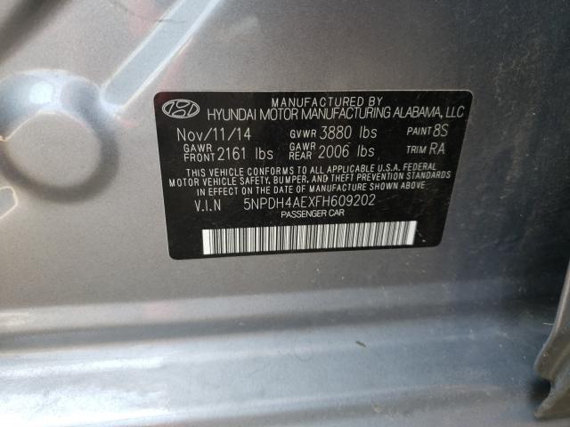 Photo 9 VIN: 5NPDH4AEXFH609202 - HYUNDAI ELANTRA SE 