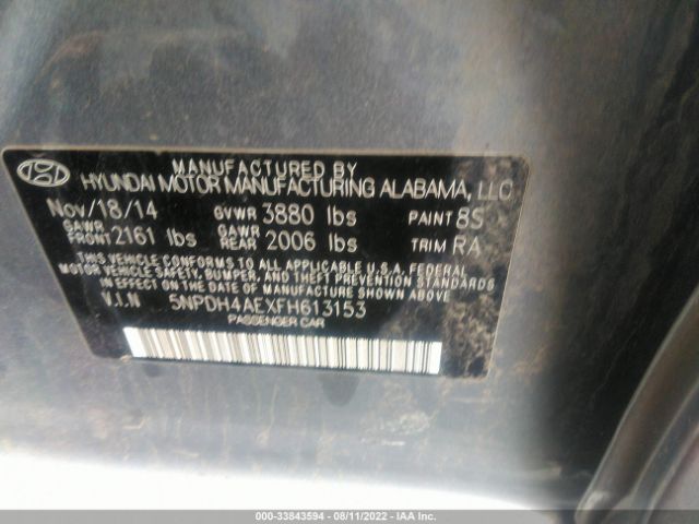 Photo 8 VIN: 5NPDH4AEXFH613153 - HYUNDAI ELANTRA 