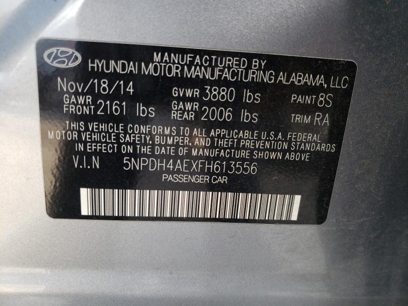 Photo 9 VIN: 5NPDH4AEXFH613556 - HYUNDAI ELANTRA SE 