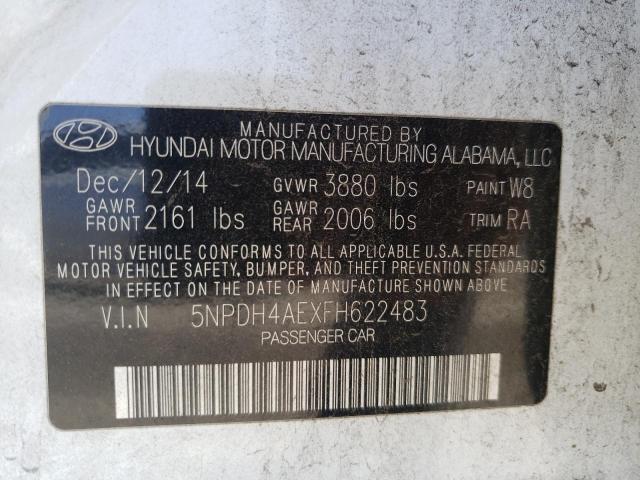 Photo 9 VIN: 5NPDH4AEXFH622483 - HYUNDAI ELANTRA SE 