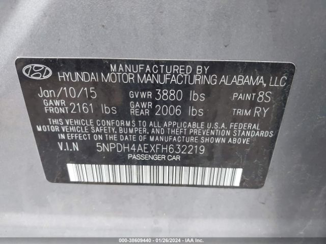 Photo 8 VIN: 5NPDH4AEXFH632219 - HYUNDAI ELANTRA 