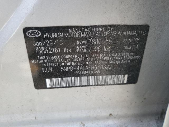 Photo 11 VIN: 5NPDH4AEXFH640322 - HYUNDAI ELANTRA SE 