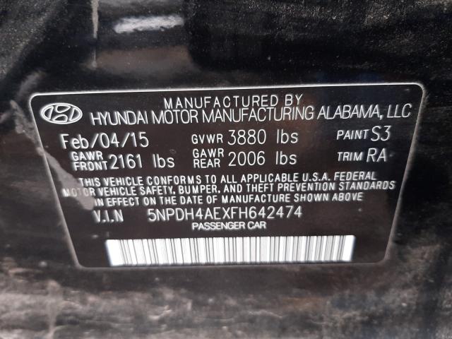 Photo 9 VIN: 5NPDH4AEXFH642474 - HYUNDAI ELANTRA SE 