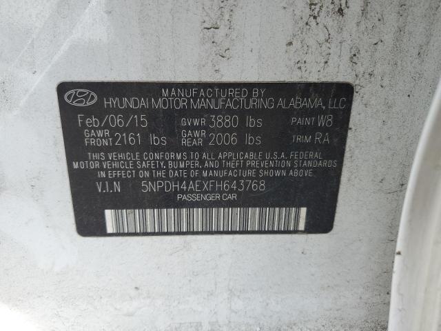 Photo 11 VIN: 5NPDH4AEXFH643768 - HYUNDAI ELANTRA 