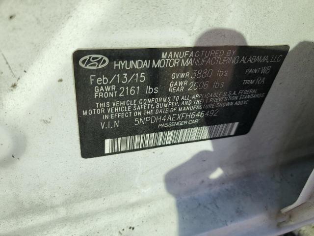 Photo 12 VIN: 5NPDH4AEXFH646492 - HYUNDAI ELANTRA SE 