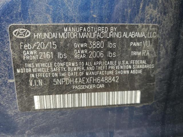 Photo 9 VIN: 5NPDH4AEXFH648842 - HYUNDAI ELANTRA SE 