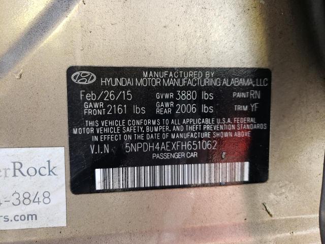 Photo 9 VIN: 5NPDH4AEXFH651062 - HYUNDAI ELANTRA SE 