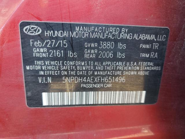 Photo 11 VIN: 5NPDH4AEXFH651496 - HYUNDAI ELANTRA SE 