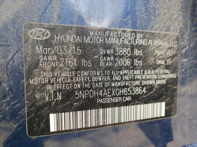 Photo 11 VIN: 5NPDH4AEXGH653864 - HYUNDAI ELANTRA 