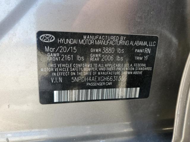 Photo 11 VIN: 5NPDH4AEXGH663133 - HYUNDAI ELANTRA 