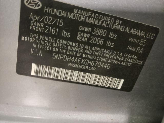 Photo 9 VIN: 5NPDH4AEXGH670440 - HYUNDAI ELANTRA 