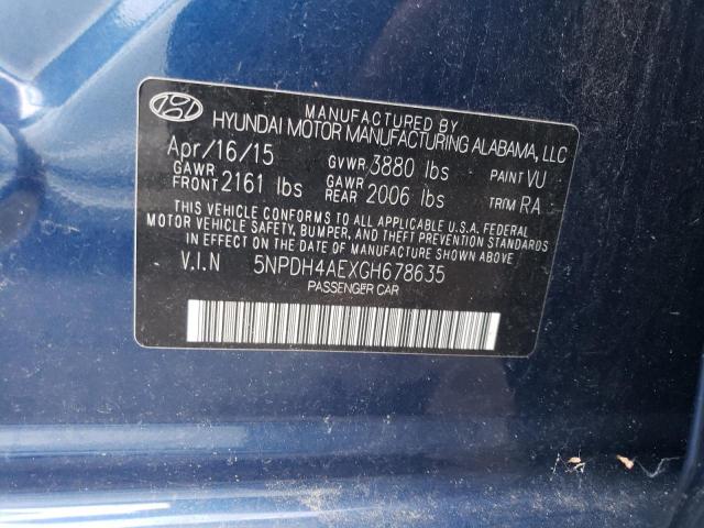 Photo 11 VIN: 5NPDH4AEXGH678635 - HYUNDAI ELANTRA SE 