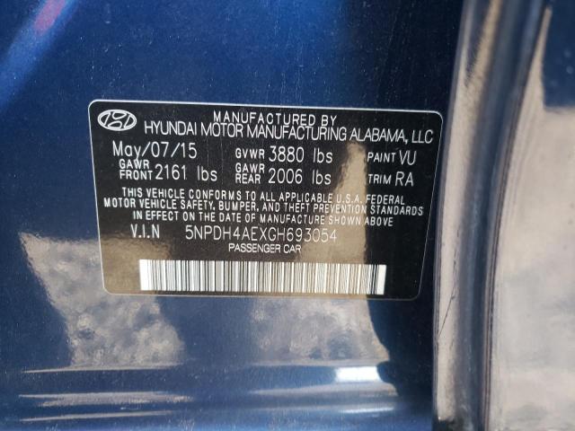 Photo 9 VIN: 5NPDH4AEXGH693054 - HYUNDAI ELANTRA SE 