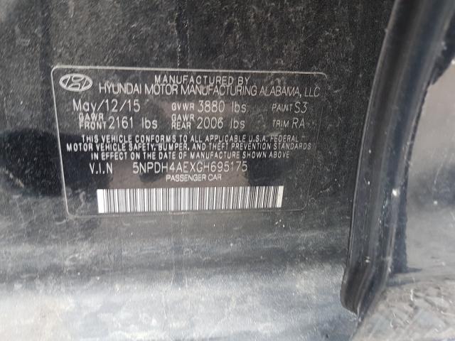 Photo 9 VIN: 5NPDH4AEXGH695175 - HYUNDAI ELANTRA SE 