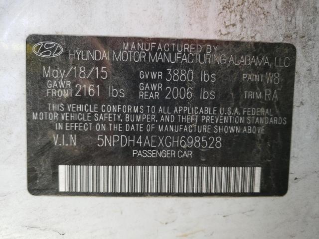 Photo 11 VIN: 5NPDH4AEXGH698528 - HYUNDAI ELANTRA 