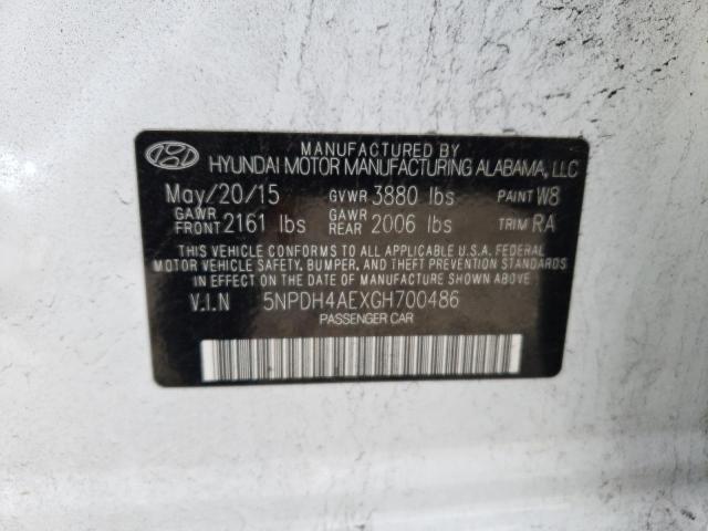 Photo 11 VIN: 5NPDH4AEXGH700486 - HYUNDAI ELANTRA SE 