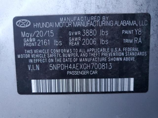 Photo 11 VIN: 5NPDH4AEXGH700813 - HYUNDAI ELANTRA 