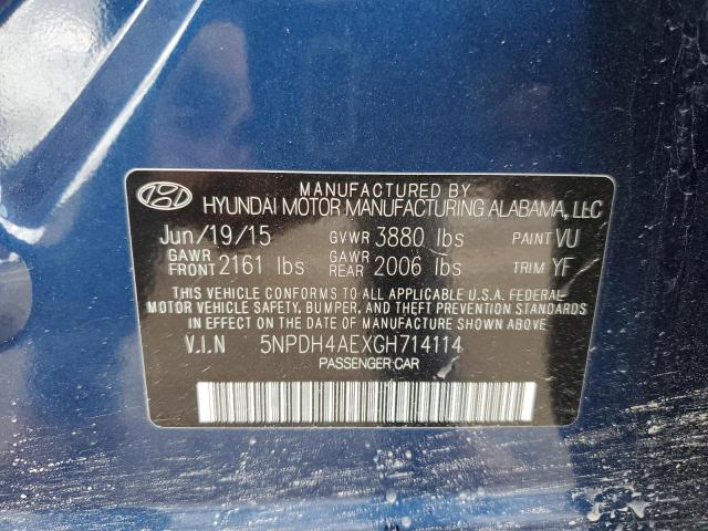 Photo 11 VIN: 5NPDH4AEXGH714114 - HYUNDAI ELANTRA 