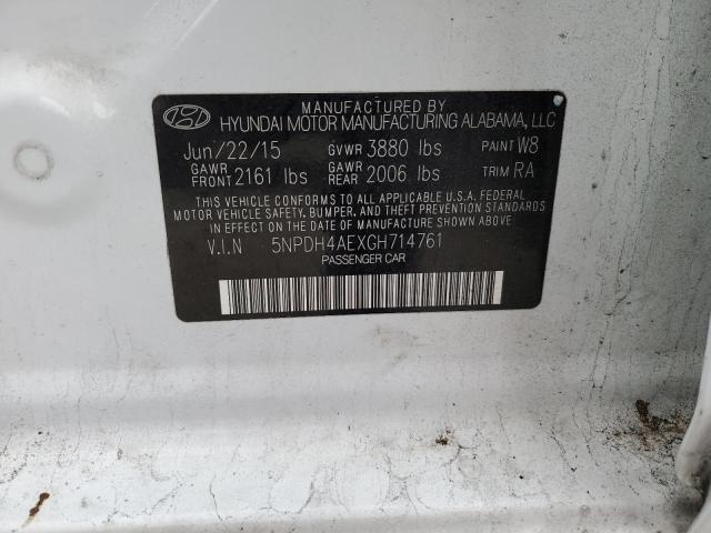 Photo 11 VIN: 5NPDH4AEXGH714761 - HYUNDAI ELANTRA SE 