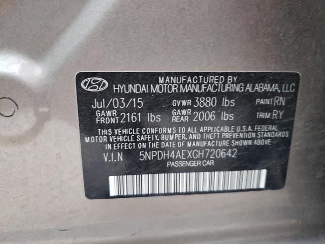 Photo 11 VIN: 5NPDH4AEXGH720642 - HYUNDAI ELANTRA 