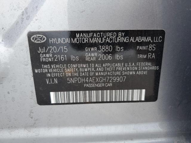 Photo 12 VIN: 5NPDH4AEXGH729907 - HYUNDAI ELANTRA 