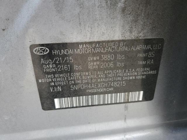 Photo 12 VIN: 5NPDH4AEXGH748215 - HYUNDAI ELANTRA 