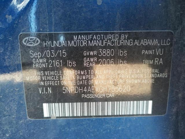 Photo 9 VIN: 5NPDH4AEXGH755620 - HYUNDAI ELANTRA SE 