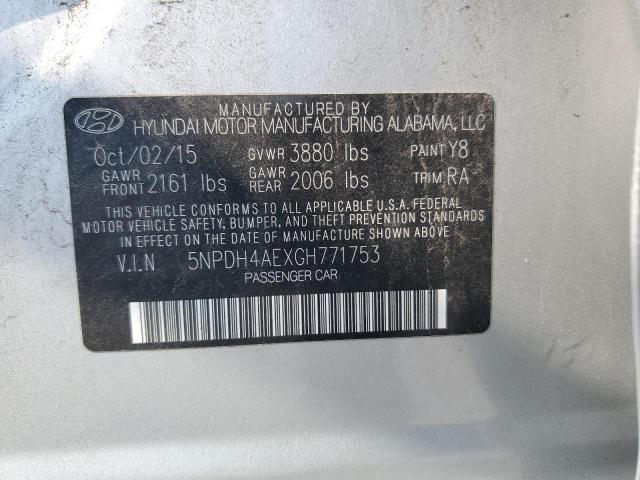 Photo 11 VIN: 5NPDH4AEXGH771753 - HYUNDAI ELANTRA SE 