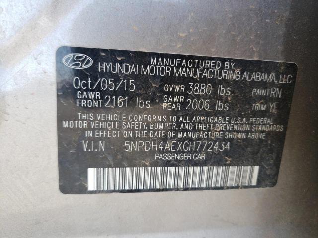 Photo 11 VIN: 5NPDH4AEXGH772434 - HYUNDAI ELANTRA SE 