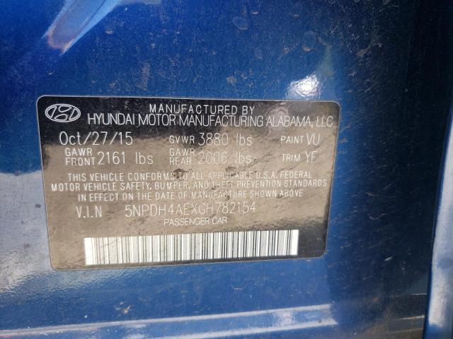 Photo 11 VIN: 5NPDH4AEXGH782154 - HYUNDAI ELANTRA 