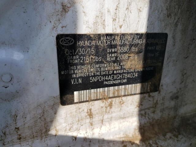 Photo 11 VIN: 5NPDH4AEXGH784034 - HYUNDAI ELANTRA SE 