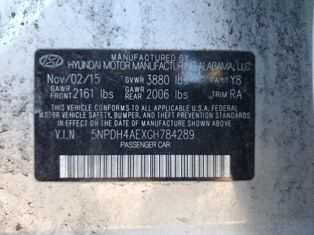 Photo 12 VIN: 5NPDH4AEXGH784289 - HYUNDAI ELANTRA 