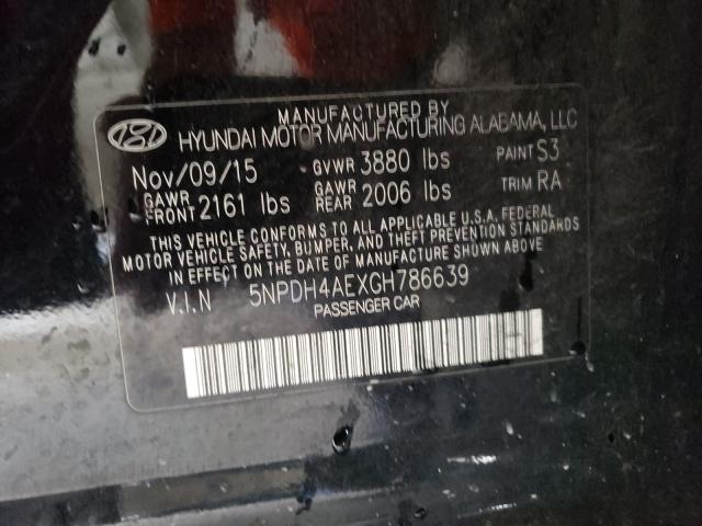 Photo 9 VIN: 5NPDH4AEXGH786639 - HYUNDAI ELANTRA SE 