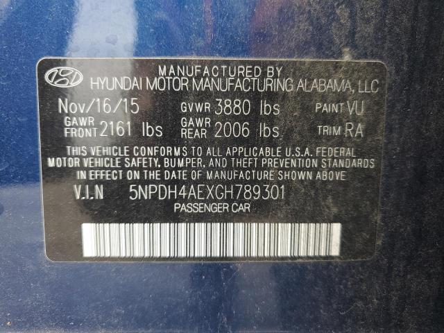 Photo 11 VIN: 5NPDH4AEXGH789301 - HYUNDAI ELANTRA SE 